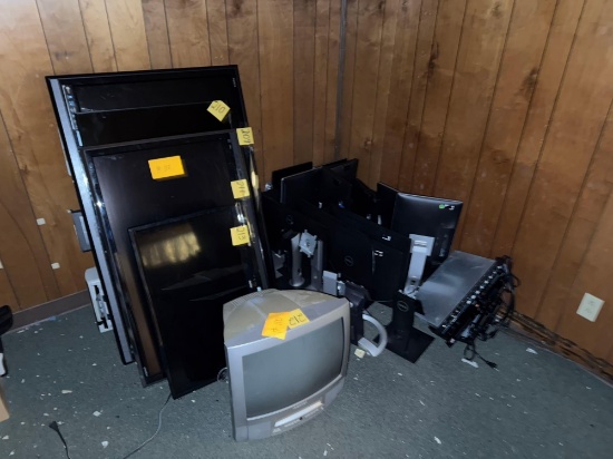 Group of Aquos Flat Screen Monitors, Manatoic Tv, Dell Desktop Monitors, etc. OFFSITE: BROWNSVILLE,
