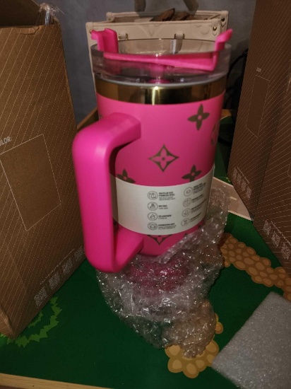 40 oz. Quencher H2.0 Tumbler (Hot Pink LV Design)
