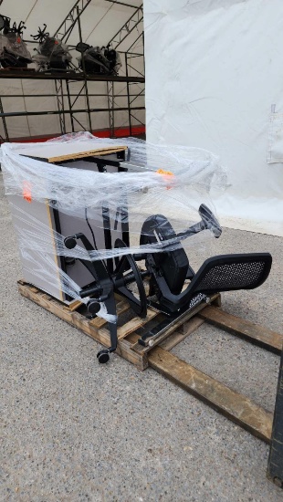 (1) Student Cubicle Desk, (1) Rolling Desk Chair on Pallet