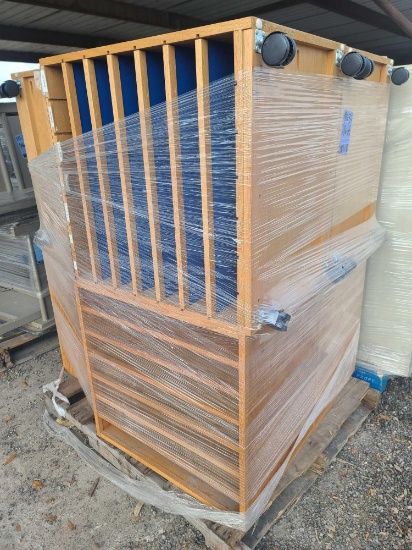 Pallet w/ Mobile Wooden Storage Cabinets