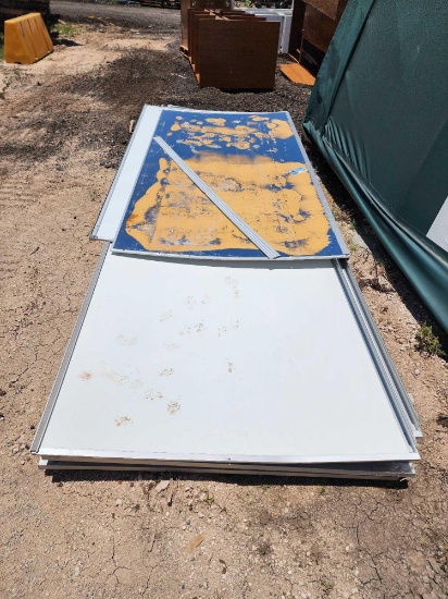 Group of Dry Erase White Boards on Pallet
