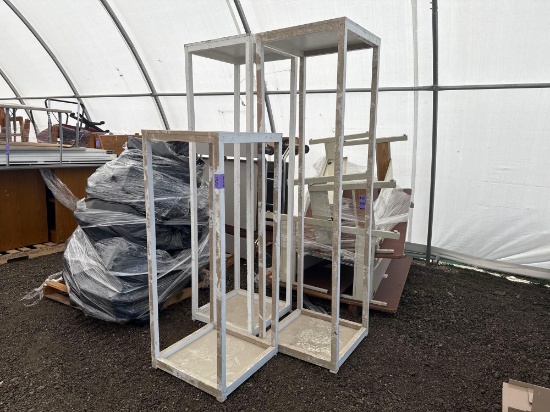 Group of (3) Plinth Display Stands