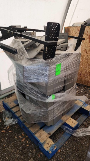 (5) TV's w/ Stands on Pallet