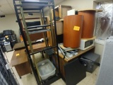 (1) Sentry Safe, (1) Microwave, (2) Round Coffee Tables, (1) Office Desk w/ Hutch, etc.OFFSITE: