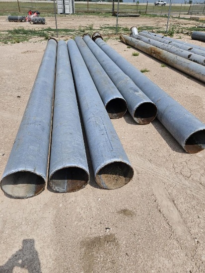 (6) 12"in. Wide, 20'ft. Long Galvanized Pipes
