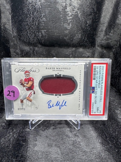 2021 PANINI FLAWLESS COLLEGIATE - STAR SWITCH SIGNATURES SILVER BAKER MAYFIELD (#02/20)
