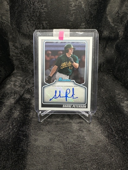 2010 TOPPS BOWMAN DRAFT PICKS AND PROSPECTS BASEBALL - AUTO. SHANE PETERSON