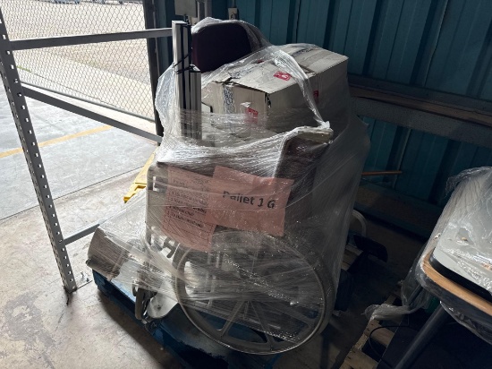 (1) Surgical Simulator, (1) Geri Chair w/ Wheels, (1) Wheel Chair, (1) Tv Stand w/ Wheels