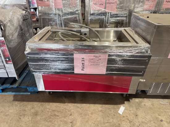 (1) ModUServe MCT-CF3 Stainless/S Comm. Mobile Counter Cold Serving Station, Srl.#00-036-37