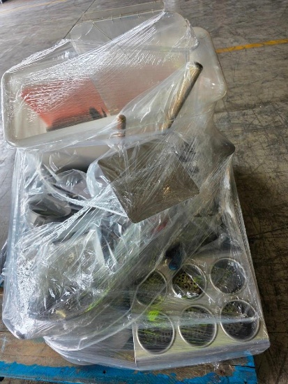 (4) Metal Pitchers, (1) Smasher, (25) Pots W/ Handle, (1) Cheese Strainer, (1) Mesh Strainer, etc.