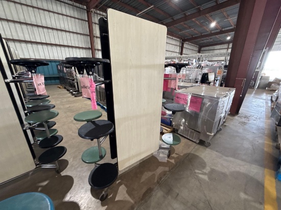 (1) Cafeteria Table w/ Attached Stools
