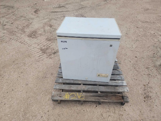 (1) Pallet w/ Freezer Chest