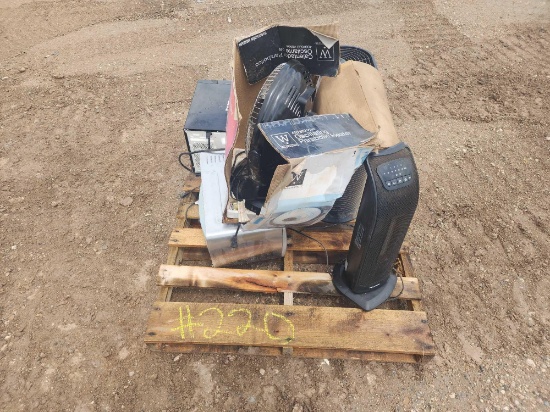 (1) Pallet w/ (2) Microwaves, Honeywell Purifier, Heater Fan
