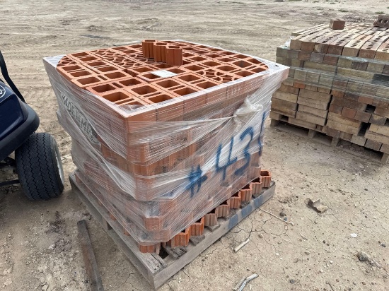 Pallet of Hole Clay Bricks