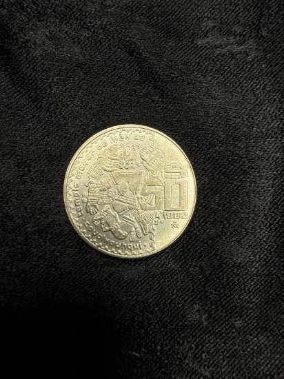 (1) Bag of Mexican 50 Pesos Coins1980's (Count 33)