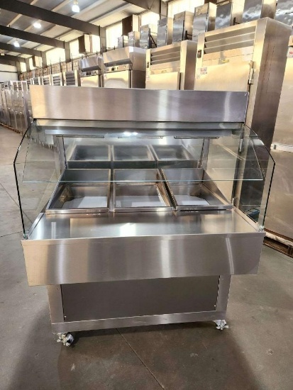 (1) New BKI Mobile Stainless/S Commercial 3-Pan Hot Food Bar, OFFSITE: ROBSTOWN,TX