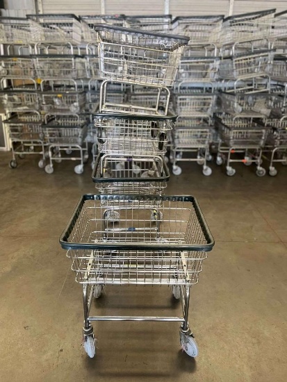 (3) Heavy-Duty Chrome-Plated Frame Utility Cart, Dim: 27" W x 23" D x 27" H (3X THE MONEY)OFFSITE