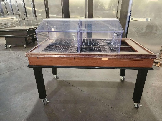 (1) Commercial T Bakery Display Merchandiser on Wheels, Dim: 58" x 31" x 43",OFFSITE: ROBSTOWN, TX