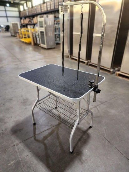 (1) NEW 36" x 24"x32" Foldable Pet Grooming Table w/Adjustable Arm & Grooming Loop,OFFSITE: ROBSTOWN