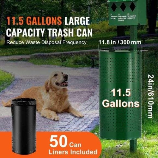 (1) NEW Boxed Commercial Dog Waste Station, OFFSITE: ROBSTOWN,TX