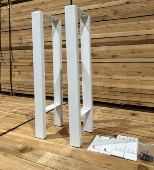 (5) NEW Boxed Sets of White Metal 29"x9" Two Sofa Table Legs,(5 x's the $Money)OFFSITE: ROBSTOWN,TX