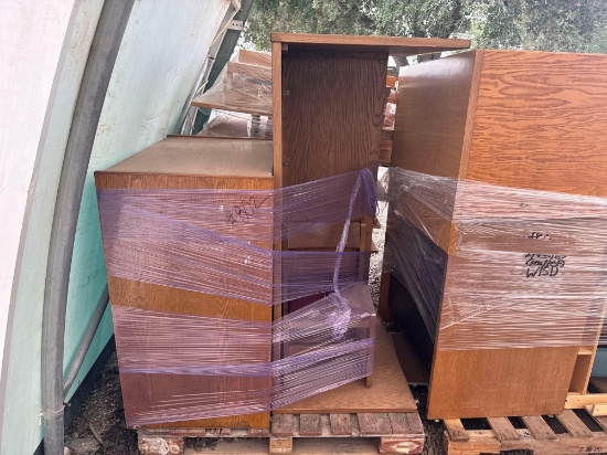 (2) Pallets w/ Group of Student Cubicle Desk Tops, Children's Craft Table, Wood Office Desk, etc.
