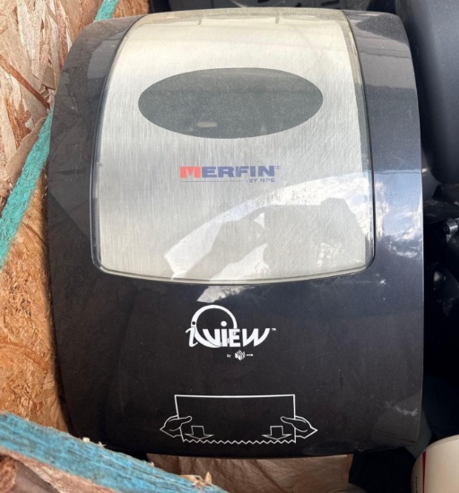 Group of Merfin iView Paper Towel, SCJ Professional Soap/Sanitizer Dispensers on Pallet