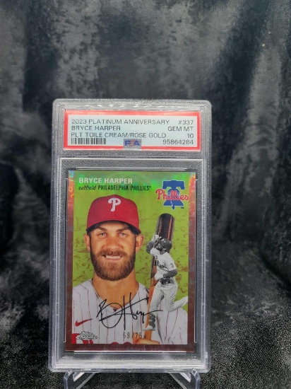 2023 TOPPS CHROME - PLATINUM ANNIVERSARY AUTO. BRYCE HARPER (#69/75)