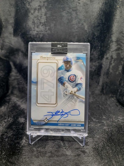 2023 TOPPS LUMINARIES - HOME RUN KINGS 479 AUTO. SAMMY SOSA (#08/15)