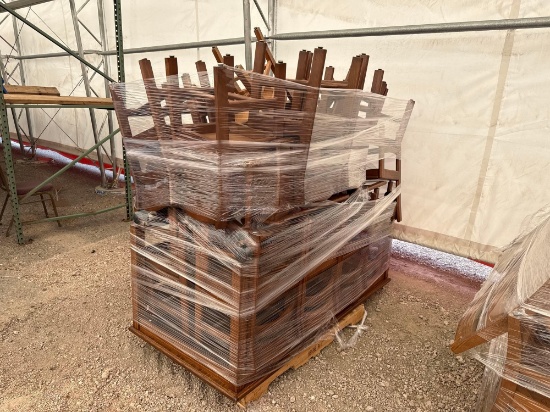 (1) Pallet w/Group of Wooden Chairs
