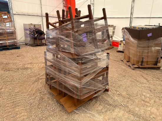 (1) Pallet w/Group of Wooden Chairs