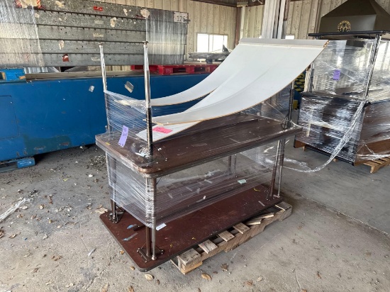 1 Pallet w/ 3 Tables, 1 Piece of Wood
