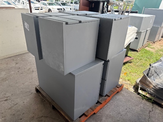 1 Pallet w/ Gray Metal Cabinets