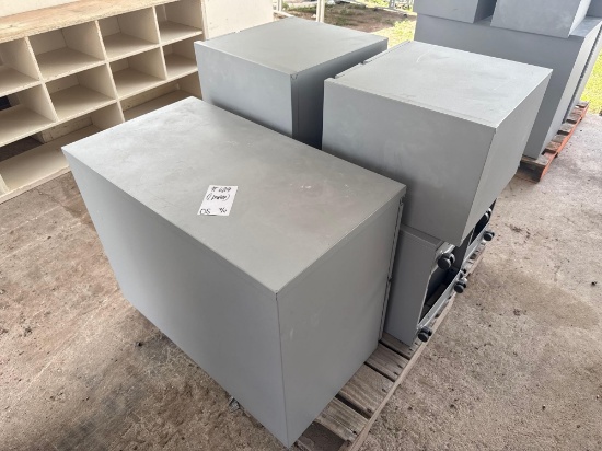 1 Pallet w/ Gray Metal Cabinets