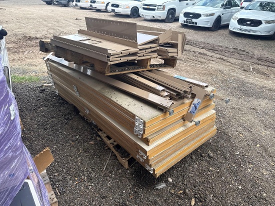 (2) Pallets w/ Disassembled Metal Shelves, Disassembled Partitions