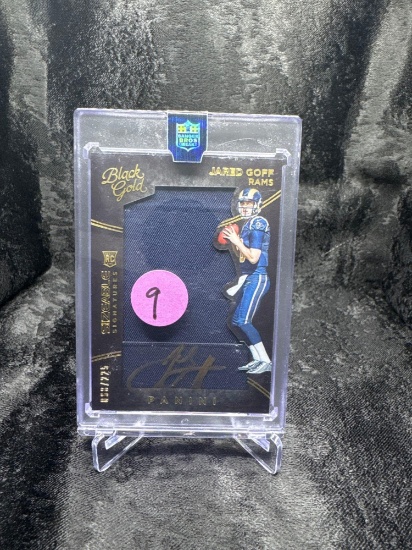 2016 PANINI BLACK GOLD FOOTBALL - SIZEABLE SIGNATURES JARED GOFF ROOKIE (#053/225)