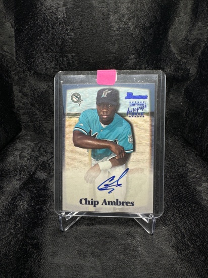 2000 TOPPS BOWMAN - CERTIFIED AUTOGRAPH ISSUE AUTO. CHIP AMBRES
