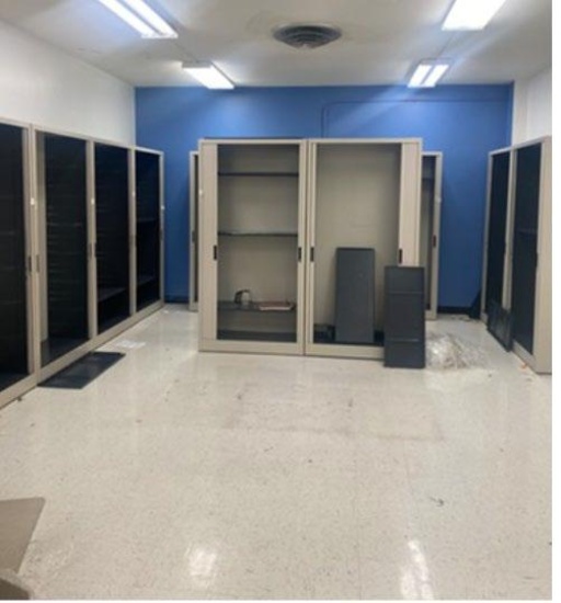 Group of Cabinets w/ Dividers & Sliding Doors *OFFSITE: 100 N. CLOSNER BLVD. EDINBURG, TX 78539