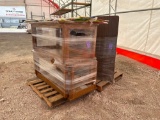 2 Pallets w/Group of Wooden Desks
