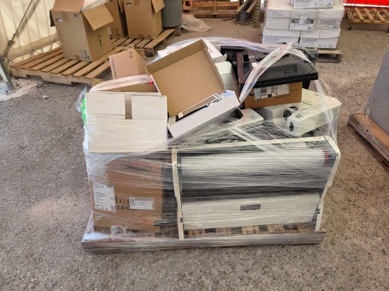 Pallet w/ Printers, Boxes ofBrainchild KineoEducational Tablets, Projectors, Etc.