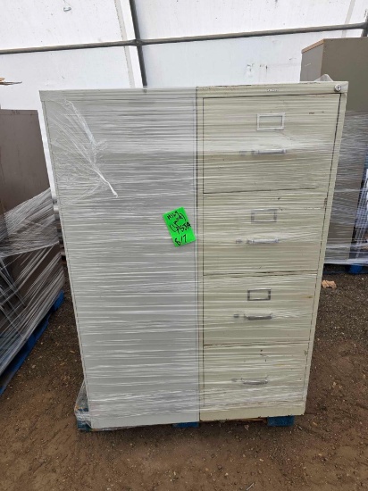 Pallet w/ (4) Metal Filing Cabinets