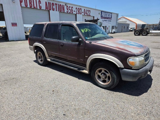 2000 Ford Explorer (MPV), (TEXAS AUCTION SALES RECEIPT)