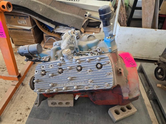 Vintage Offenhauser Flathead V8 Engine