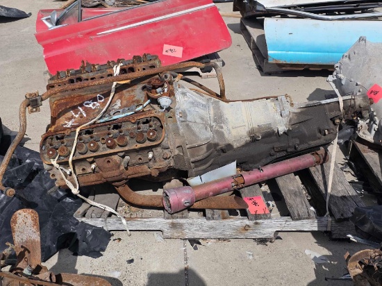 Vintage V8 Engine Assembly Project Core