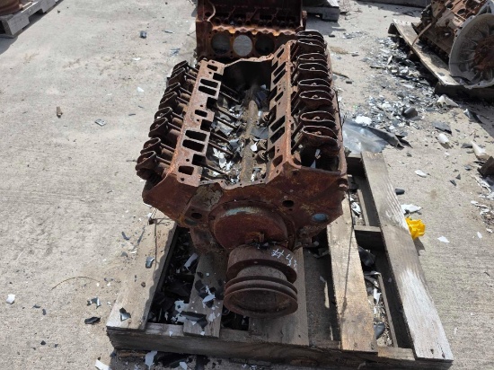 Vintage V8 Engine Block Assembly Project Core