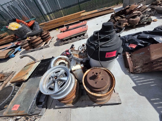 Rims, Shop Vacuum & Automotive Parts Pallet