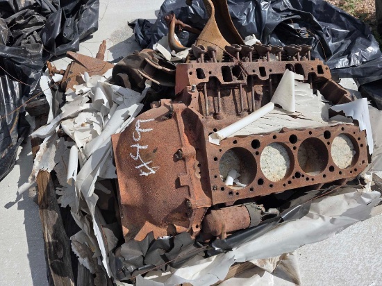 Cast-Iron Four-Cylinder Engine Block