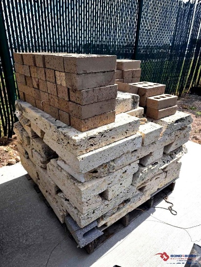 Concrete Blocks, Bricks & Stone Pieces Pallet (Pharr, Tx)