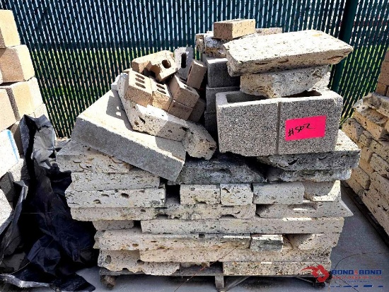 Concrete Blocks, Bricks & Stone Pieces Pallet (Pharr, Tx)