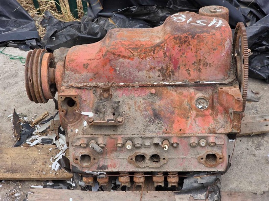 Cast-Iron Engine Block w/Flywheel